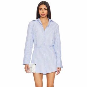 NIA Striped Blue Shirt Dress